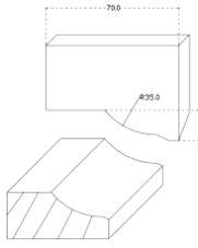 Rillestålprofil B=70mm