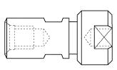 Overgang M12x1 til 6/8/9,5mm tange
