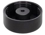 Møbelfot Ø50 x 30mm Sort plast
