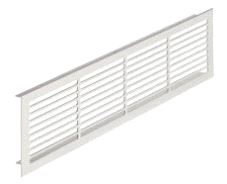 Gitterrist Startec A 86 x 500mm. Alum.Hvitlakk.
