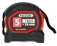 Målebånd 5m. Tecos B=25mm