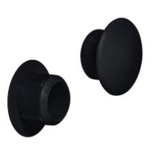 Dekkappe for hull Ø10/15mm Sort plast, 500-pk.