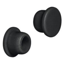 Dekkappe for hull Ø6/8mm Sort plast, 100-pk.