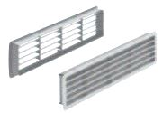 Gitterrist Sort Plast 92 x 457mm, 2-delt