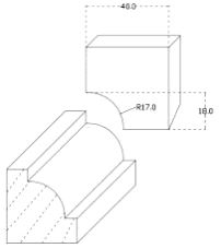 Rillestålprofil B=40mm
