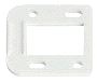 Fjærhengsel 90° åpning, 2,0mm Spacerplate Hvit plast
