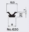 Trola 12/25 IF Bunnskinne Hvit 3.000mm