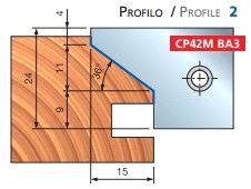 Dørprofilverkøy Freud TP42M, Profilskjær no.2