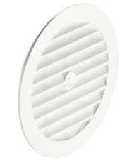 Gitterrist Hvit Plast Ø123mm